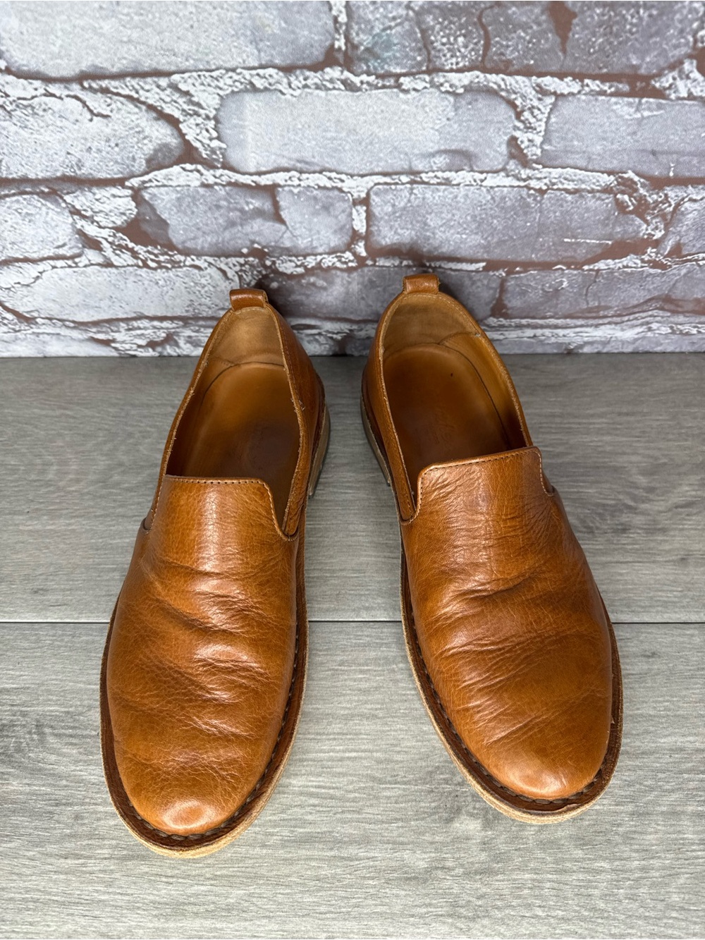 Astorflex Patnoflex Travel Loafer Brown Leather Slip On Shoes Men Sz 41EU/8M US